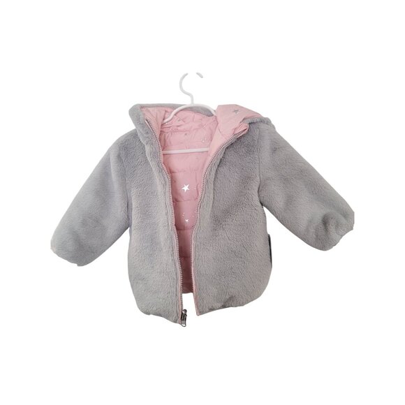 Wonder Nation Baby 18 Months Girls Reversible Bubble Jacket - Picture 3 of 3